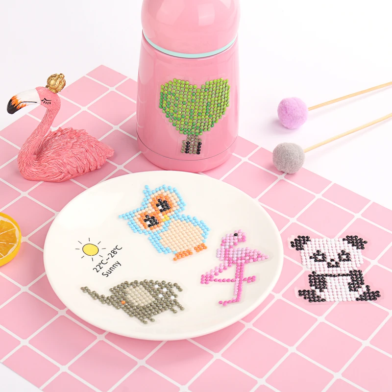 5D алмазная вышивка серия мультфильмов DIY Мини Алмазная картина для детей кристальная круглая Алмазная наклейка Стразы мозаика рукоделие