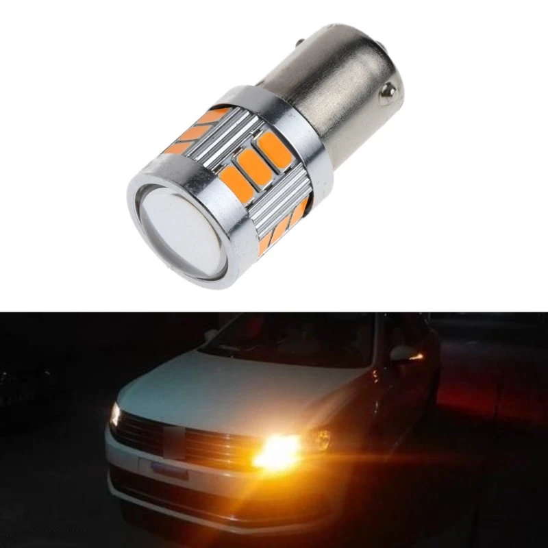 Янтарная Светодиодная лампа указателя поворота сигнала стоп DC 12V 18 SMD BAU15S 5730