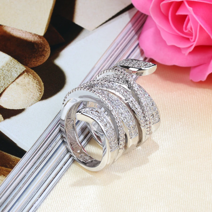 Kinel новейший дизайн кольцо серебряного цвета богемные большие кольца для женщин