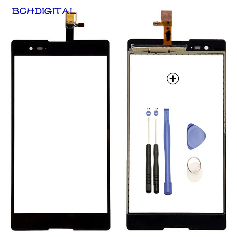 Для Sony Xperia T2 Ultra Dual D5322 XM50h Переднее стекло объектив Сенсорная панель Сенсорный