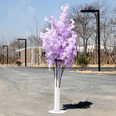 light purple 150 см высокие высококлассные искусственные вишневые цветы дерево бегун прохода колонны дорога поводки для свадьбы T станции центральный поставки - Цвет: light purple
