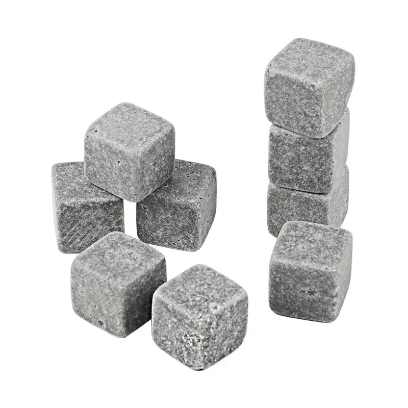 Whiskey Stones Reusable Ice Stone Chilling Rocks Cubes in Gift Box with Carrying Pouch Set of 9 for Bourbon | Дом и сад