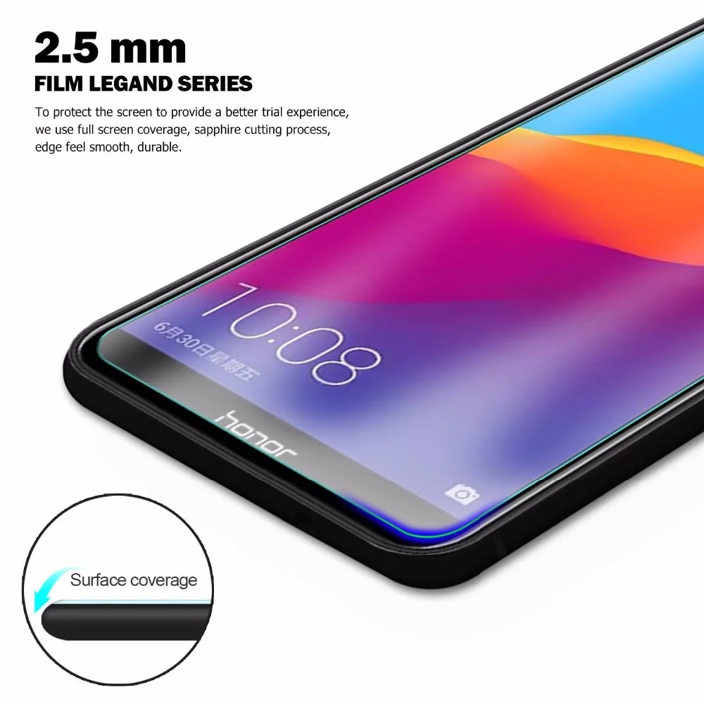 Защитная крышка для экрана закаленное стекло huawei Honor 7C 9H смартфон упрочненные