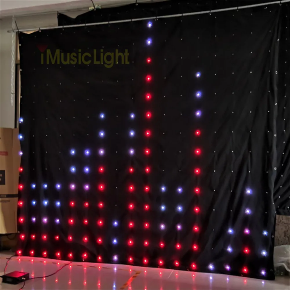 СВЕТОДИОДНЫЙ занавес P18 3 м x 6 ткань DMX с видеодисплеем мягкий светодиодный RGB для DJ