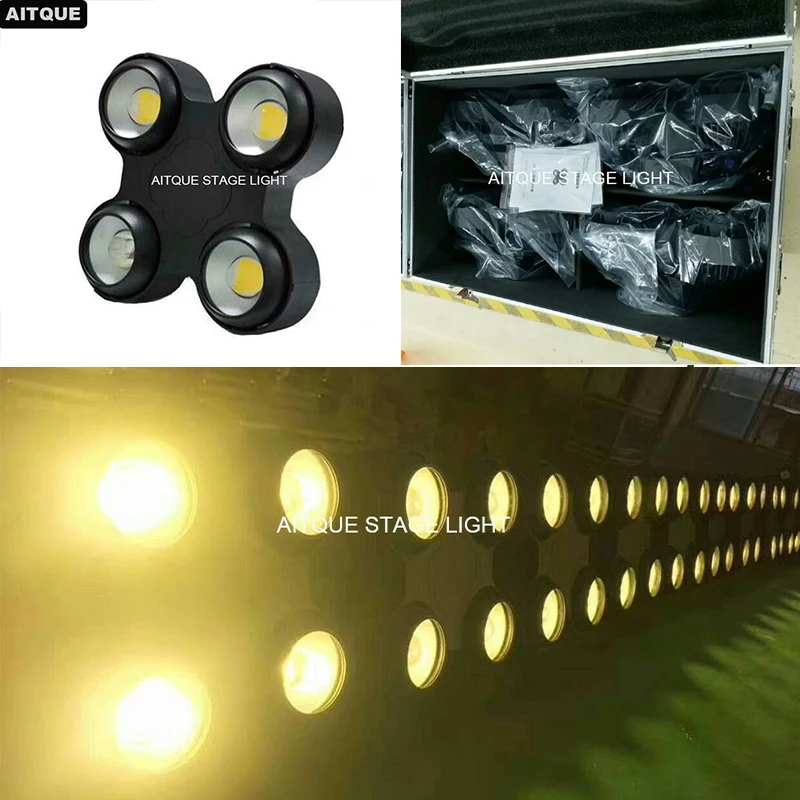 

(8lot/CASE)Stage lighting blinder 4 pcs 100w led blinder led dmx white cob led audience blinder light ip65 light flycase