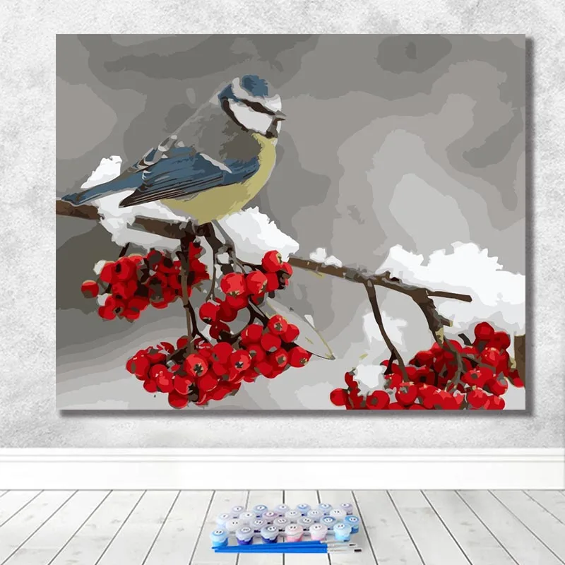 paint by number art painting by numbers Romantic bird flower creative decorative painting adult hand-painted decompression