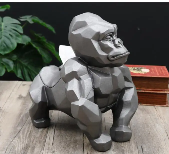 King kong Геометрическая Горилла властная ткань декоративная статуэтка ation artware скульптура статуя Декор украшение дома аксессуары