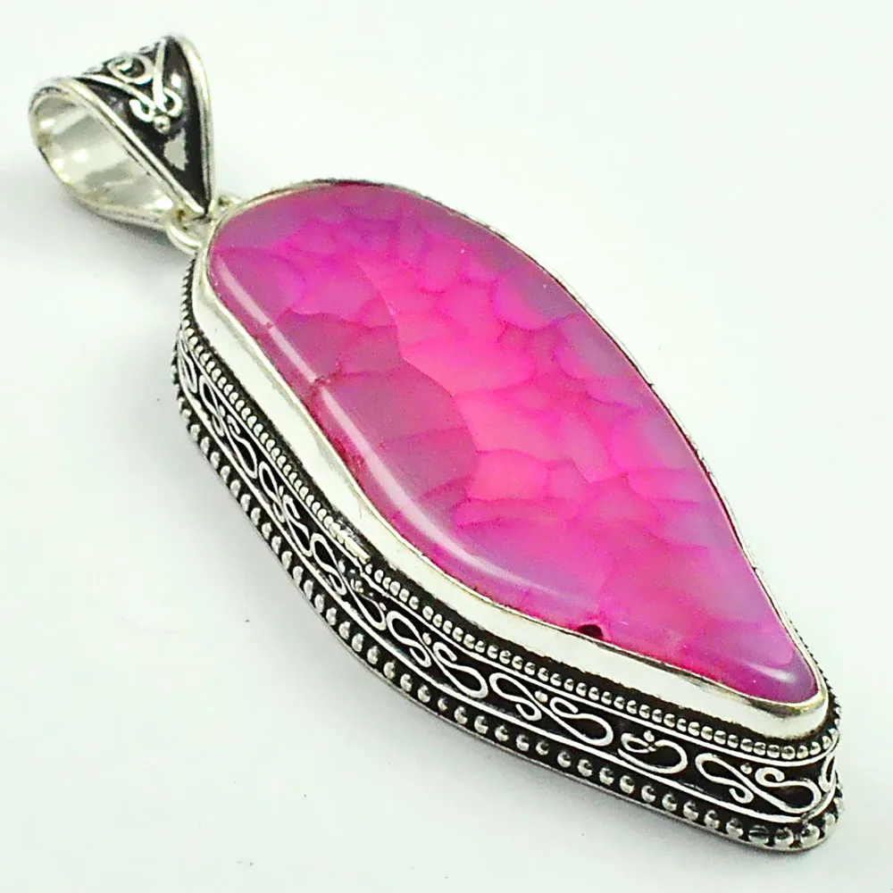 

Solar Quarts Pendant Silver Overlay over Copper , 70 mm, P4825