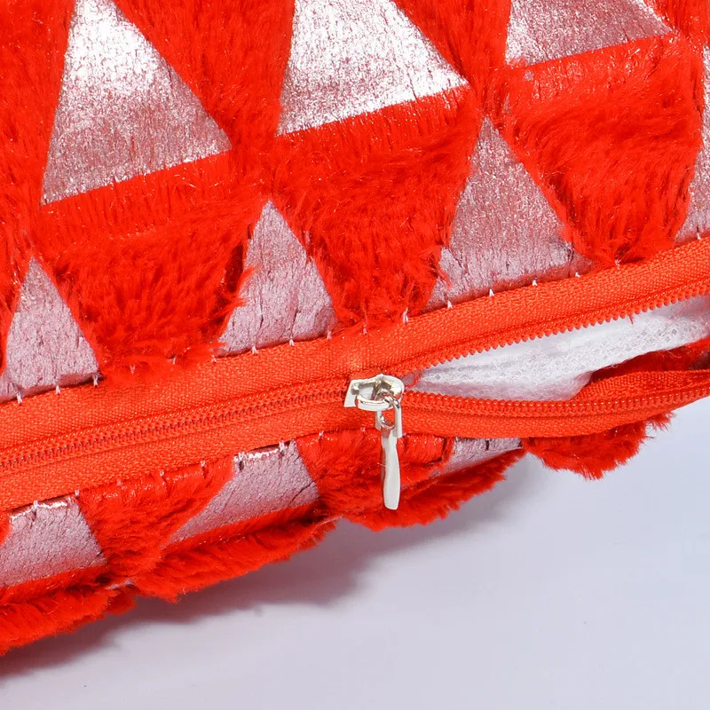 Новое поступление плюшевая наволочка Хрустальная Серебряная мягкая пушистая