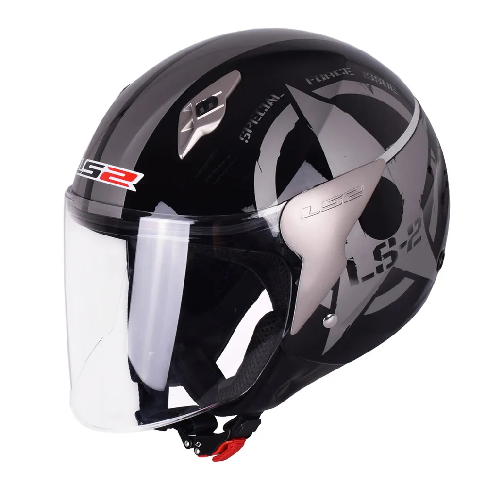 LS2 реактивный шлем с открытым лицом 3/4 мотоциклетный для скутера мотоцикла