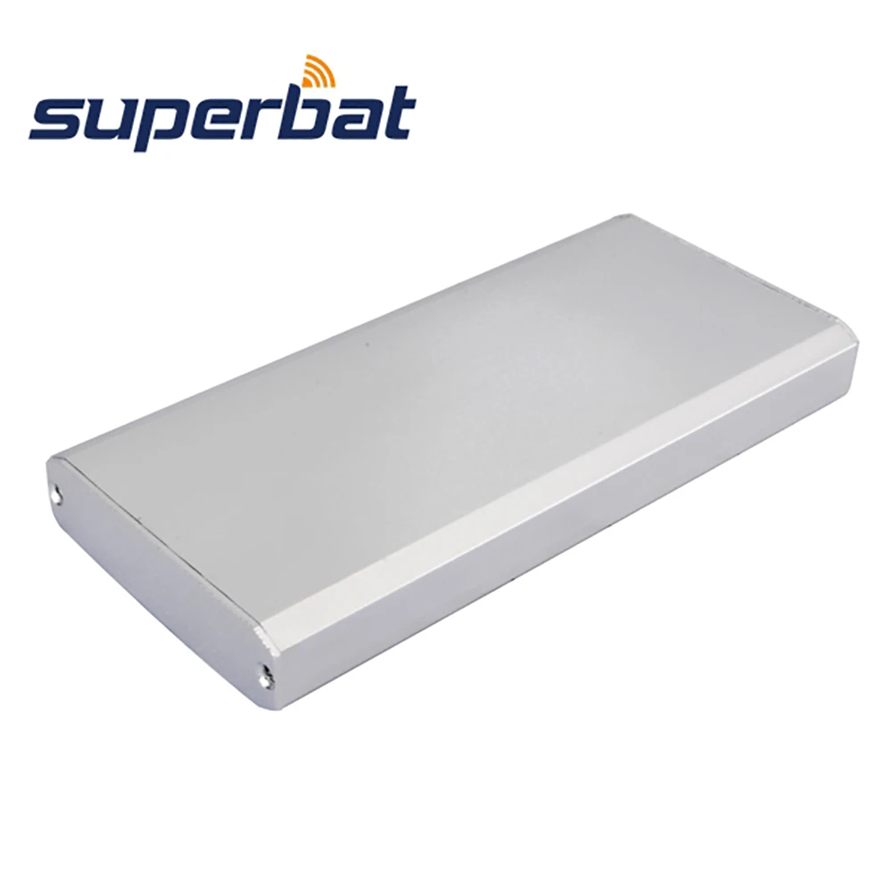 Superbat 4.33&quot*2.05&quot*0.51&quotSilver White Extruded Aluminum Junction Box Enclosure Case Electronic Instrument PCB DIY 110*52*13MM |