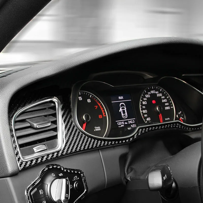 100% отделка карбонового волокна для центра GPS приборной рамы Audi A4 B8 13-2016 |