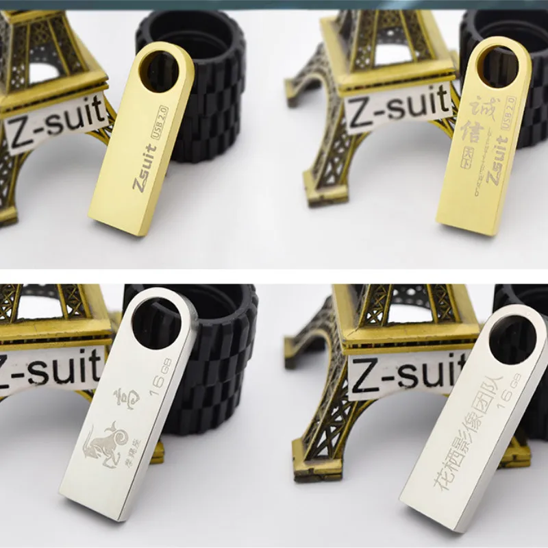 Металлический Usb флеш-накопитель с бесплатным логотипом мини-флешка подсветкой