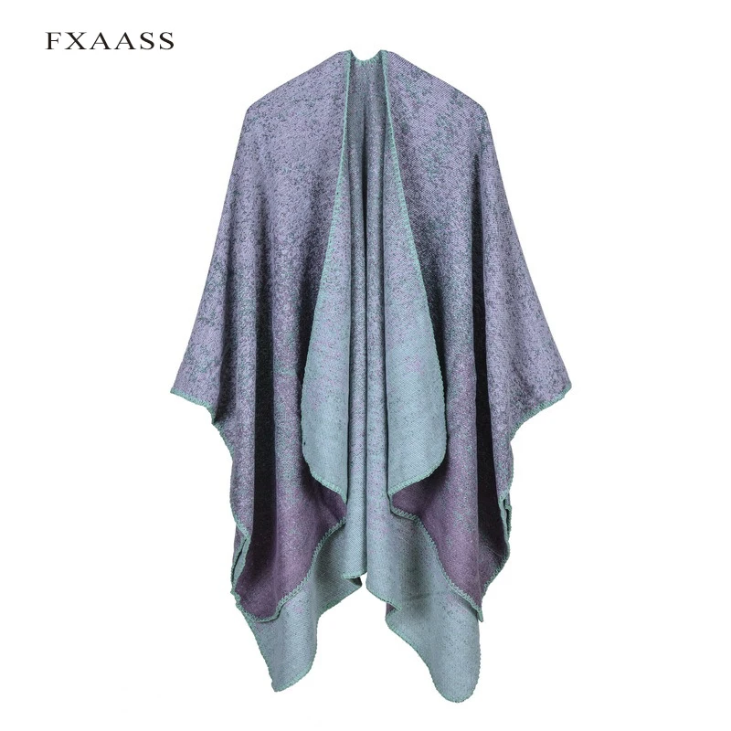 FXAASS New Autumn/Winter Shawl Fashion Poncho Women Scarf for Lady Luxury Blanket Cashmere Scarves Warm Pashmina Wholesale Cape |