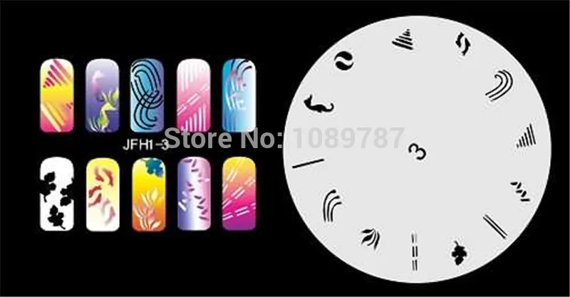 ABEST многоразовый Аэрограф для дизайна ногтей трафарет 260 дизайнов 20 листов