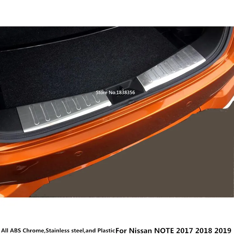 Внутренняя Накладка заднего бампера из нержавеющей стали для Nissan NOTE 2017 2018 2019 2020