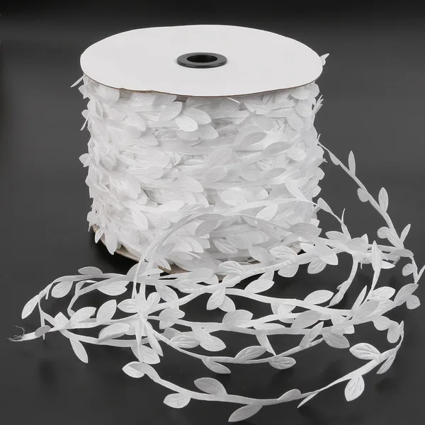 white 10 м 3 см Рождественская елка Decora ткань кружевная отделка ленты для свадебной вечеринки домашний декор аксессуары поставки - Color: white