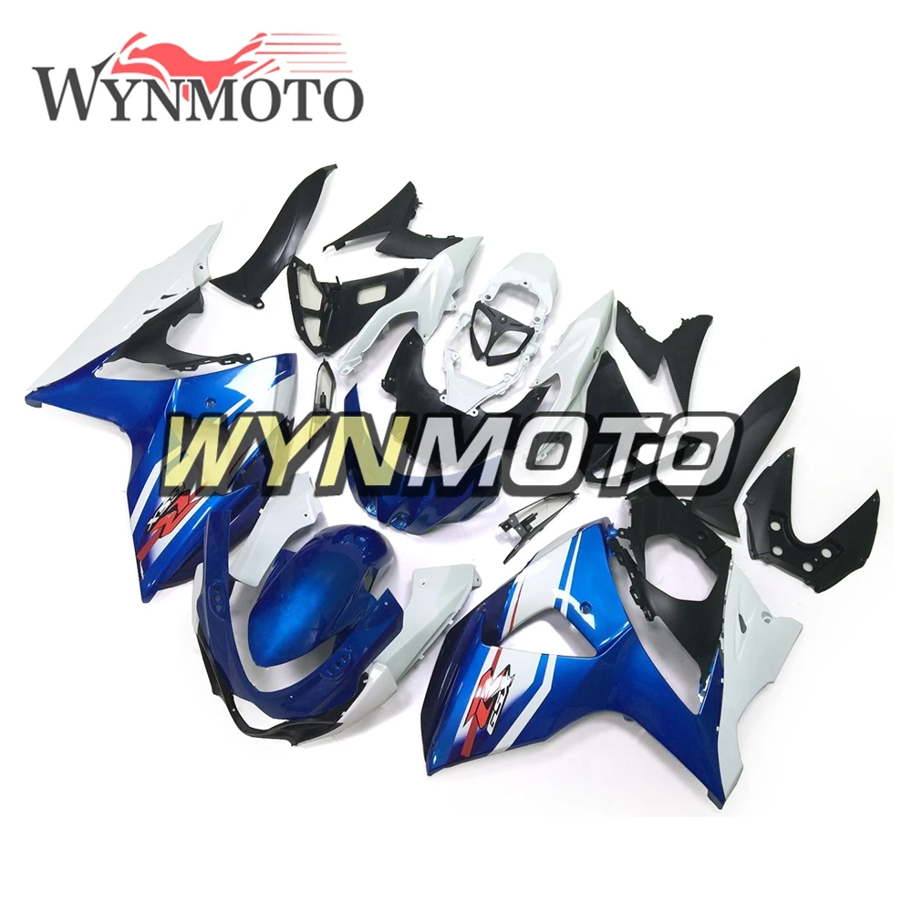 

Полный комплект обтекателей для GSXR1000 K9 2009 - 2016 впрыск АБС пластмасса Обтекатели полностью синие белые Обтекатели для кузова Новинка 09 - 16