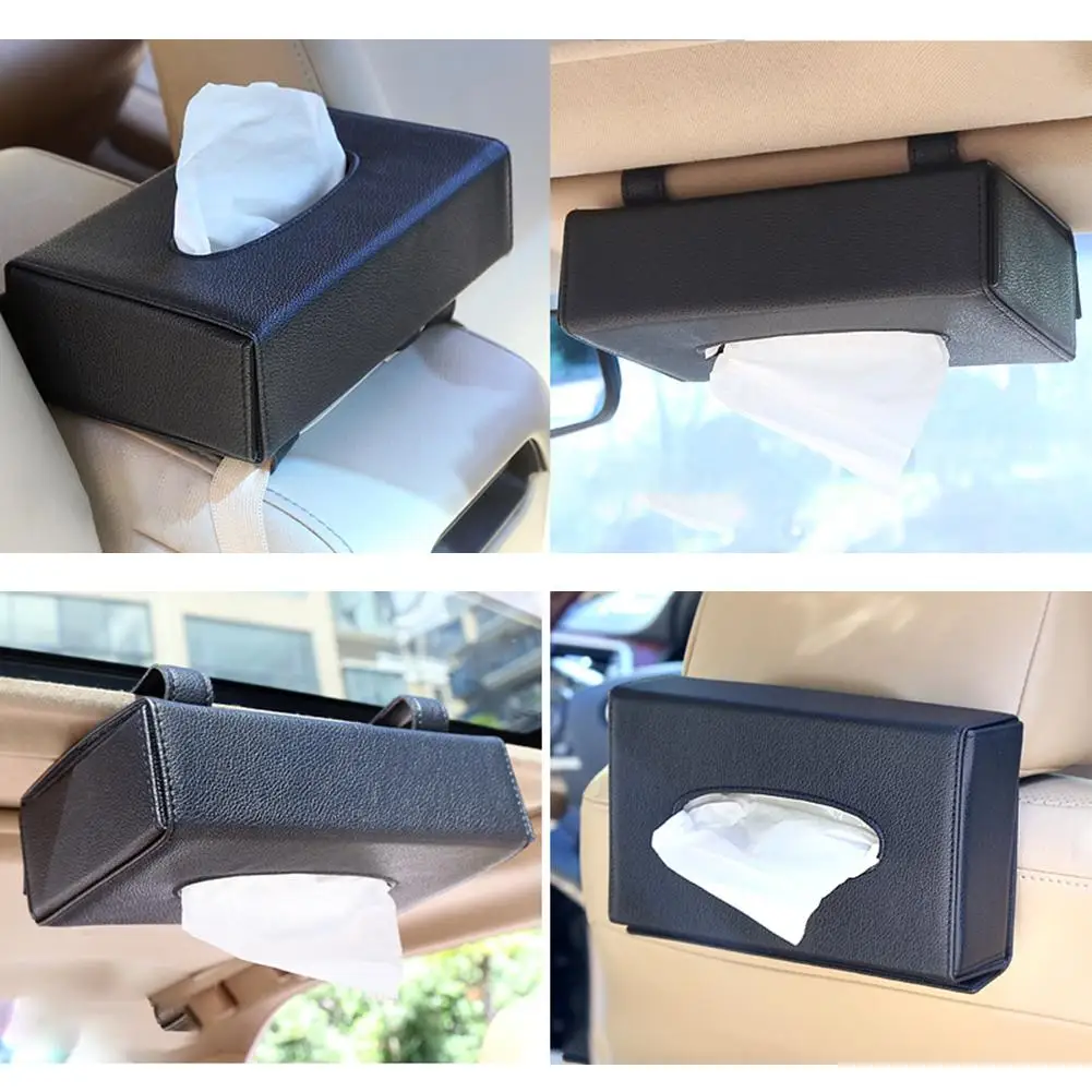 Parasole Auto Folding Tissue Box Car Supplies - Chair Back Hanging Visor Paper Creative Armrest Leather Sun Protector | Автомобили и