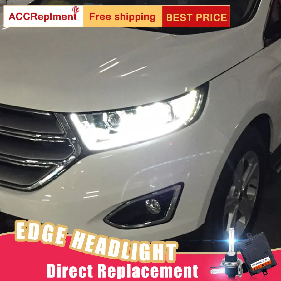 2 шт. светодиодный ные фары для Ford Edge 2015-2018 Автомобильные ангельские глазки