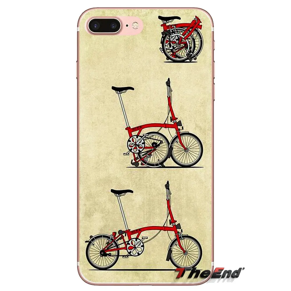 Brompton складной велосипед Искусство Прозрачный мягкий чехол Чехлы для Xiaomi Redmi 4A S2