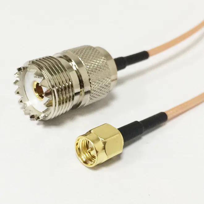 SMA Мужской переключатель разъем UHF Jack SO239 помощью соединительного кабеля RG316 по оптовой цене Быстрая 15 см " адаптер