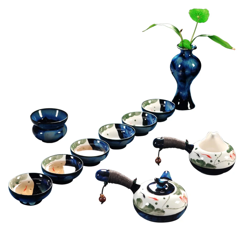 11 шт. китайский чайный набор кунг-фу керамический чайник чашка кружка Ваза