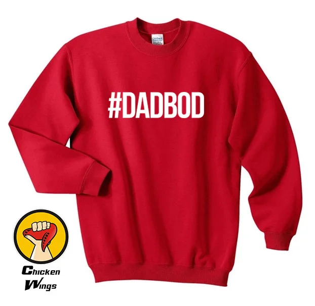 Мужская футболка с забавным принтом Dad Bod толстовка унисекс вырезом лодочкой