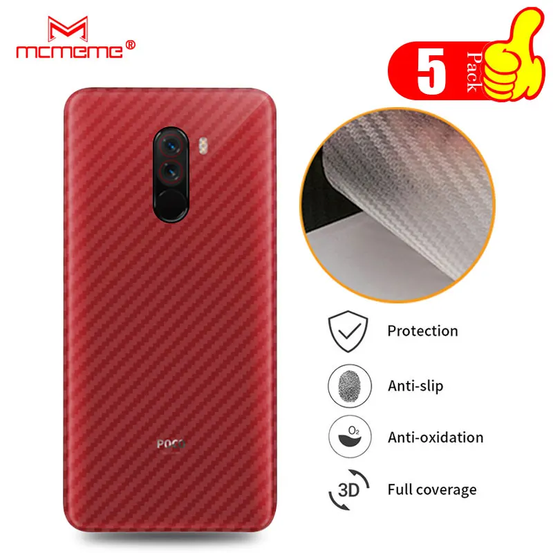 3D защитная задняя пленка из углеродного волокна для Xiaomi POCOPHONE F1 Защитная задней
