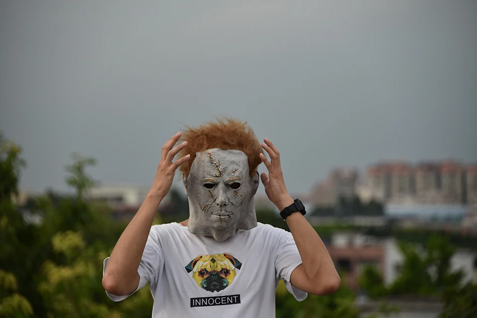 Страшная маска michaelонлайн ужасная из фильма Хэллоуин косплей взрослая латексная