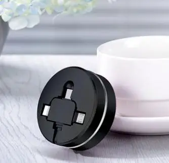 Черный 10 шт./лот основы сертифицировано Выдвижная кабель Lightning/USB 1 метров индивидуальный подарок компании с логотипом рекламная продукция - Цвет: Черный