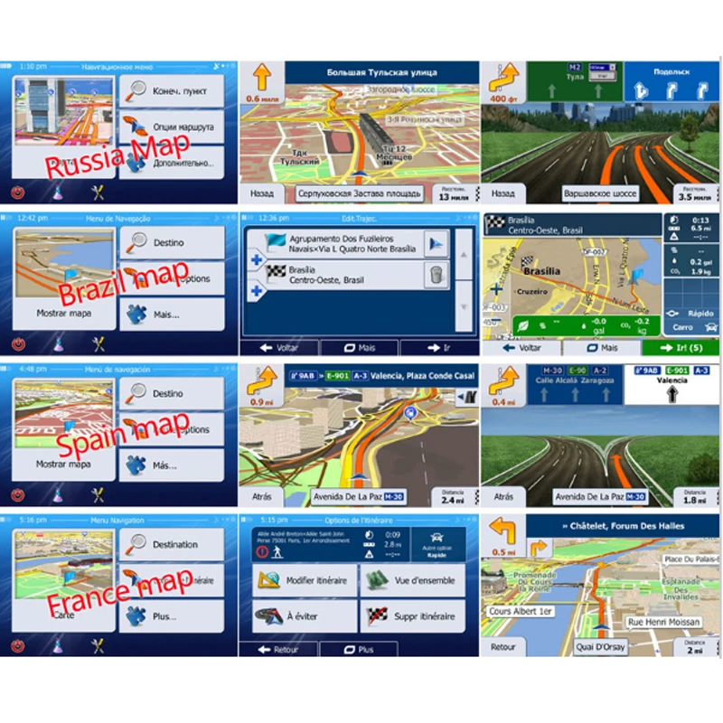 GPS навигация Android Wince Windows CE 6 0/Android OS аксессуары для навигации 8 ГБ Micro TF карта