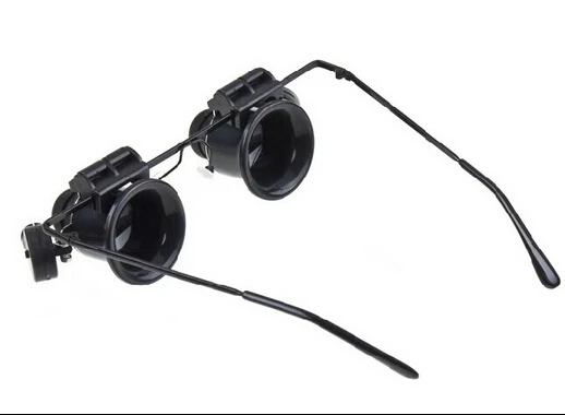 Eyes lighted magnifying glasses type with dual LED lights watch repair manager 9892A 20 times X Headset Fast Shipping | Электронные