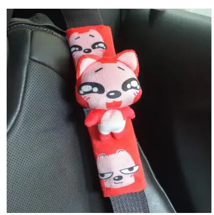 Бургундия 1 пара 22 см мультфильм doraemon Crayon Shin-chan Sakura momoko Ultraman fox покрытие ремня безопасности автомобиля мягкая игрушка - Цвет: Бургундия