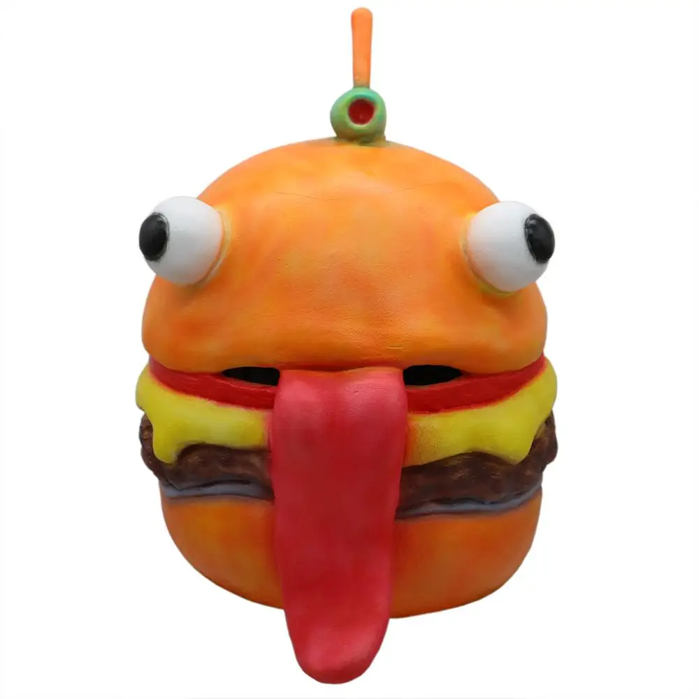 Hamburger Маска Омега, лиса, дрейф, рыцарь, косплей, лошадь, латексная маска, Вечерние Маски на Хэллоуин, игровой костюм, реквизит для взрослых, шлем воина, полная голова - Цвет: Hamburger