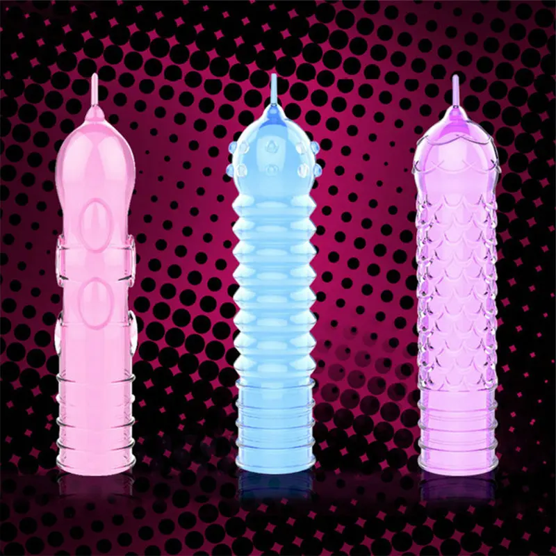 (3 шт./лот) Модные презервативы с кристаллами задержкой для пениса