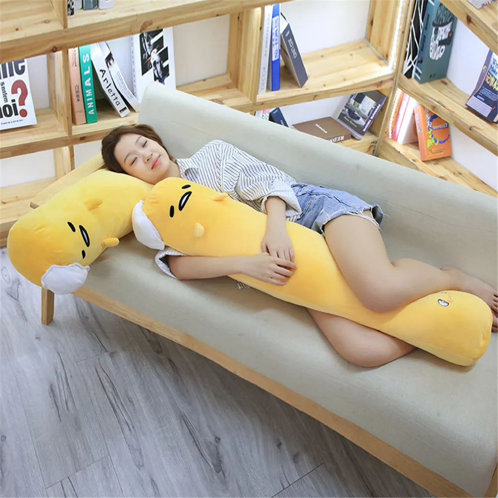 Новинка 110 см Gudetama ленивое яйцо jun плюшевая игрушка яйцо желток брат большая подушка ленивые шары мягкая кукла для детей Рождественский подарок