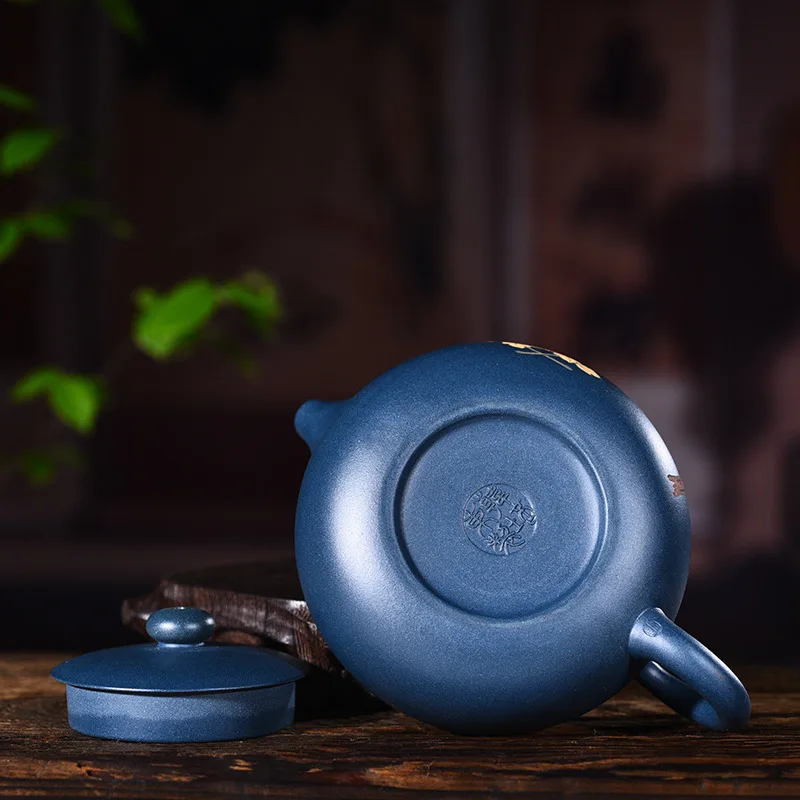 Yixing recommended quality goods all hand chlorite clay ore ink painting peony bian xi shi kung fu tea set the teapot | Дом и сад