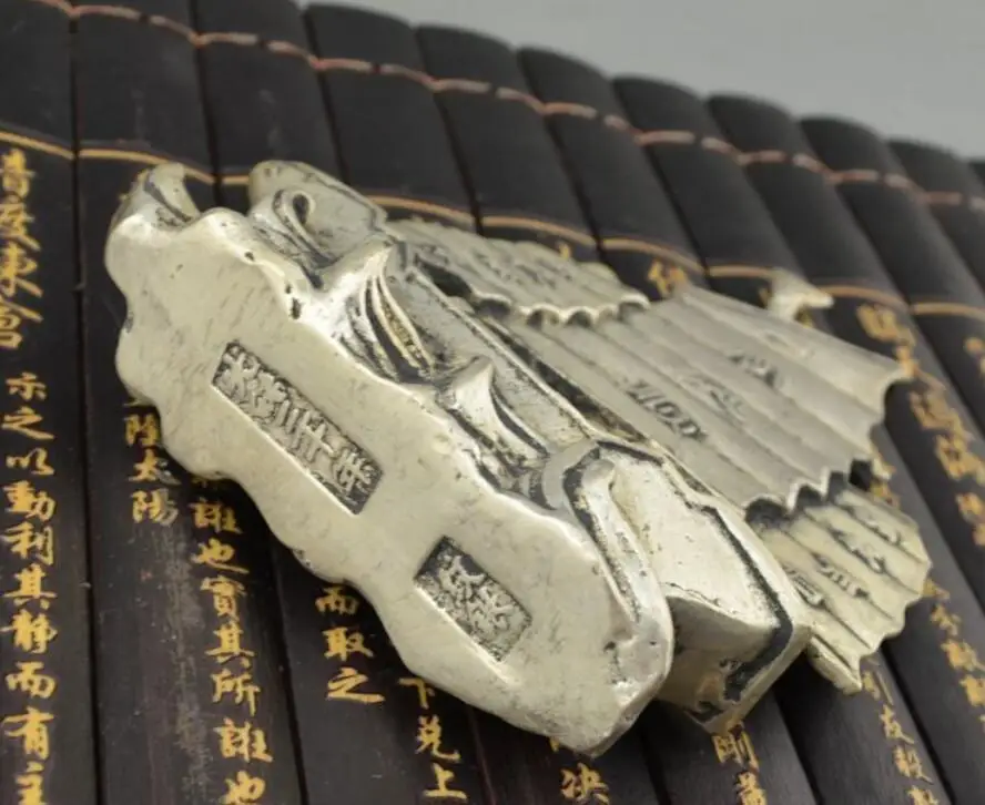 Китайский Фэншуй Серебряная скульптура Dragon Boat yi fan feng shun корабль статуя
