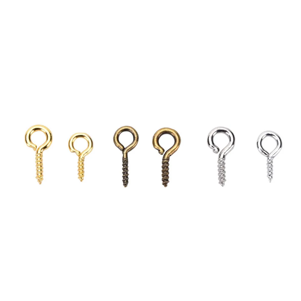 100 шт маленькие Овцы глаза винт для бисера Кулон Ювелирные изделия фурнитура