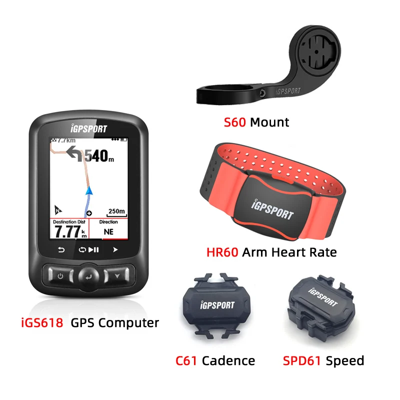 Автоматическая подсветка iGS618 i gps порт gps трекер Водонепроницаемый gps Спидометр навигация Спидометр IPX7 3000 часов хранения данных - Цвет: iGS618T bunch