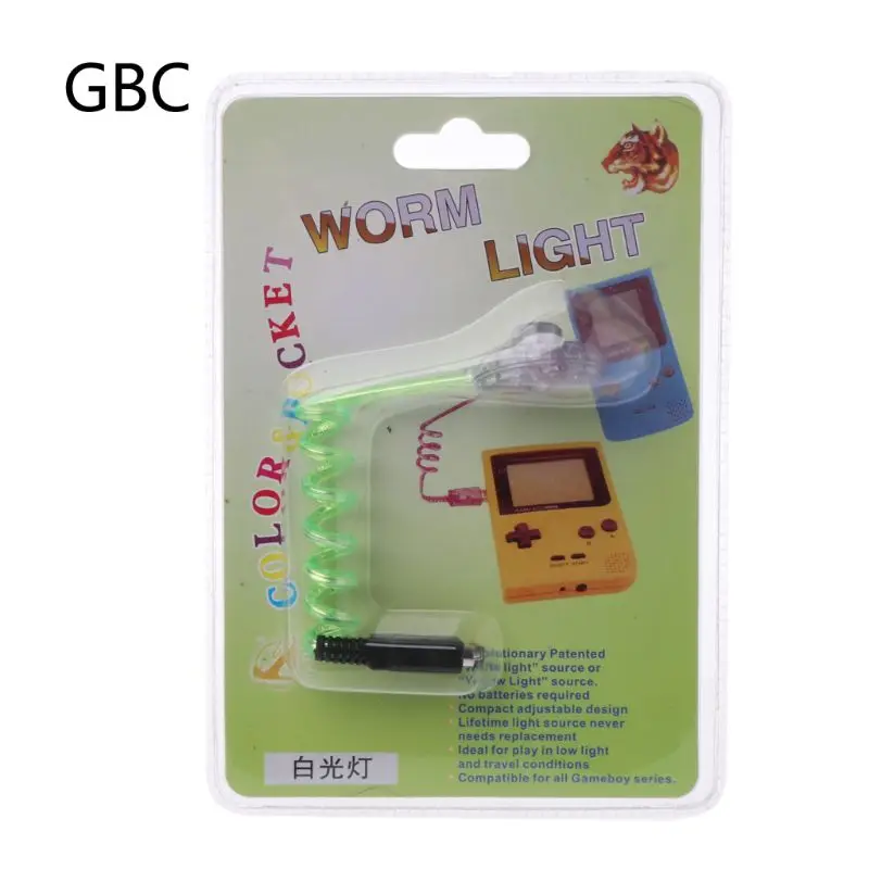 Высокое качество гибкий червячный светильник светодиодный лампы для nintendo Gameboy GBA GBC GBP консоли - Цвет: GBC