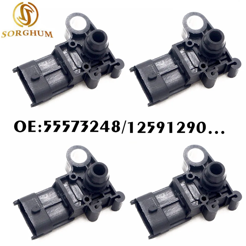 

4PCS 12591290 55573248 Manifold Absolute Pressure MAP Sensor For GMC Saturn Astra Chevrolet Aveo Camaro Corvette Cruze HHR