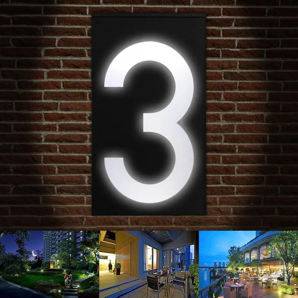 Солнечная цифровая Дверная панель управления освещением Солнечный светодиодный