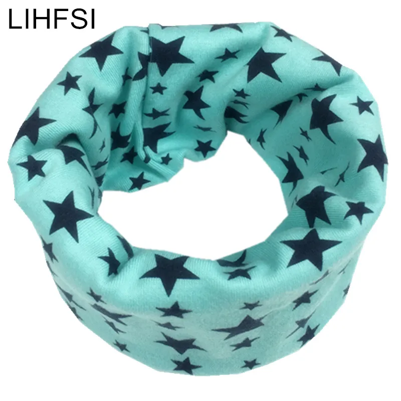 LIHFSI, 10 цветов, однотонный шарф для девочек, теплый шарф для детей, Детский хлопковый шарф для девочек, однотонный волшебный шарф с круглым вырезом, детский шарф