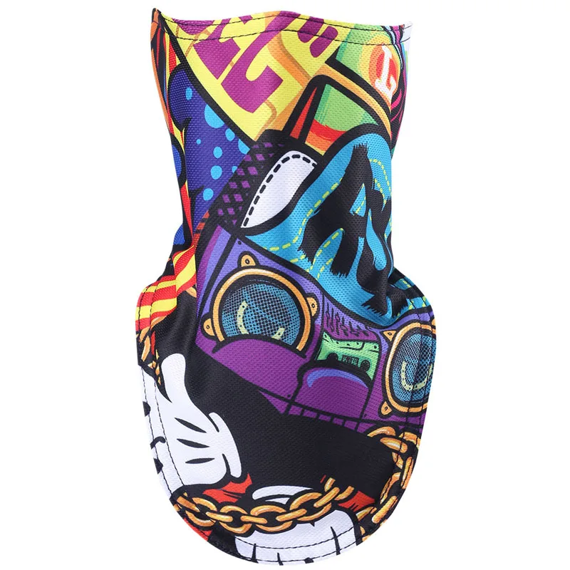 3D печать Дети Лыжи Велоспорт Зима Теплая защита Полярное руно Маска для лица