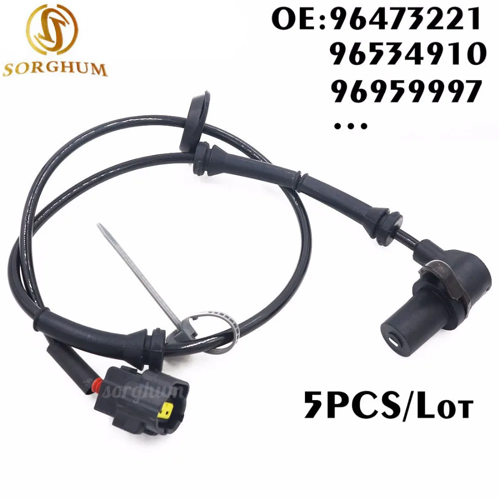 

5PCS/Lot Front Left ABS Wheel Speed Sensor For Chevrolet Aveo Kalos Aveo5 Pontiac G3 Daewoo Kalos 96473221 96534910 96959997