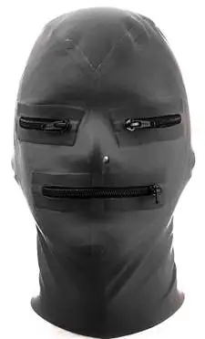 Индивидуальный латексный резиновый колпачок на молнии Фетиш резиновая маска