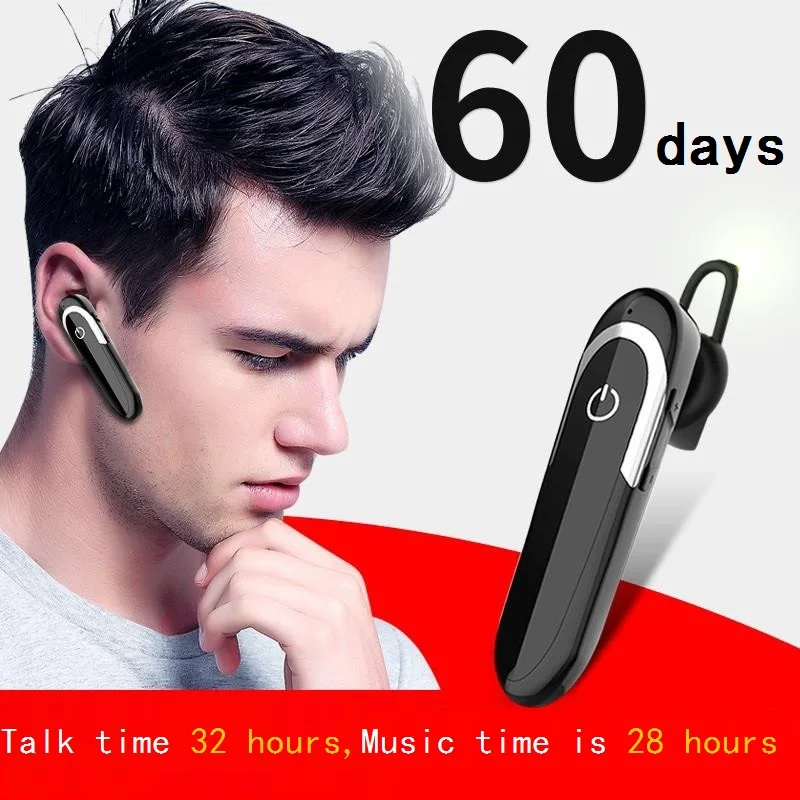 

GDLYL business bluetooth earphone wireless Stereo headset with micphone handsfree calls headphones for Driver Office Sports