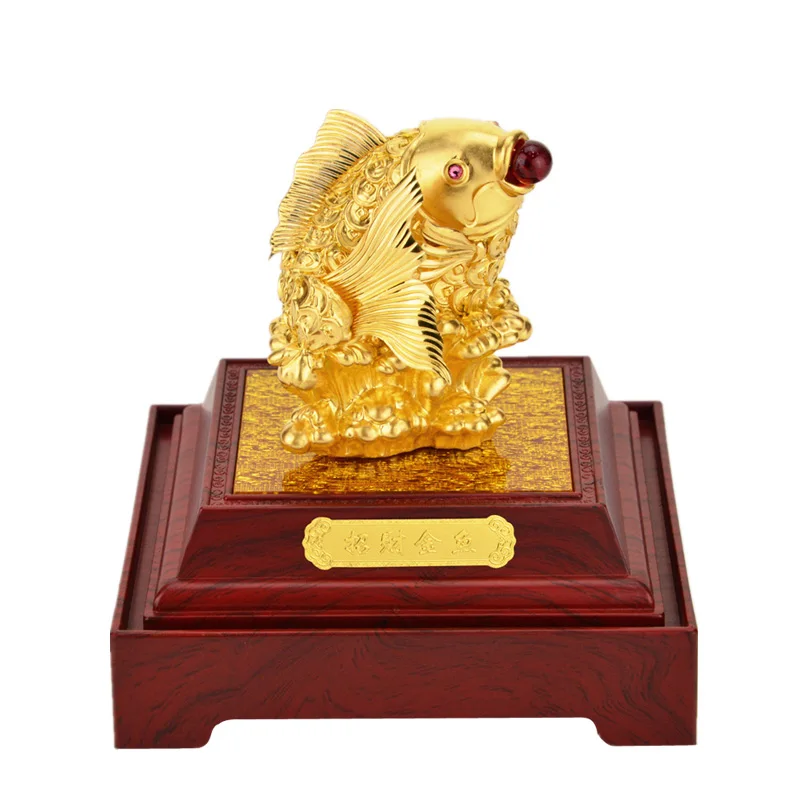 Asklove Fengshui Декор счастливое золото рыбные украшения Золотая фольга фигурка бонсай
